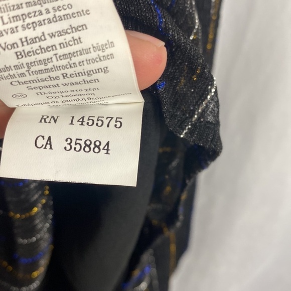 Anthropologie See U Soon Black Sparkle Multicoloured Blouse - Size XS - Picture 14 of 16